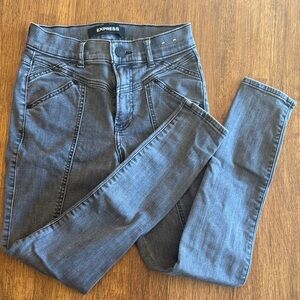 Express Women's Charcoal Skinny Jeans